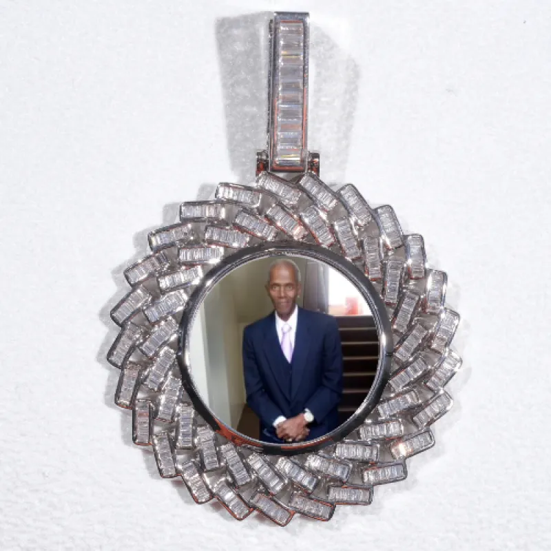 Large 3D Baguette Custom Picture Pendant made by The GUU Shop