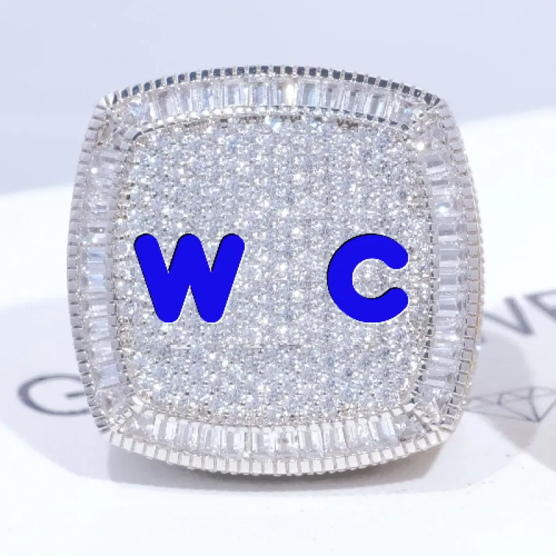 CUSTOM LETTER 3D ICED RING made by The GUU Shop