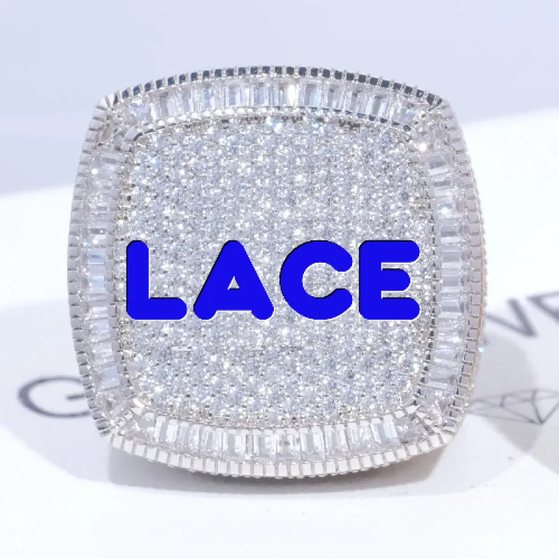 CUSTOM LETTER 3D ICED RING made by The GUU Shop