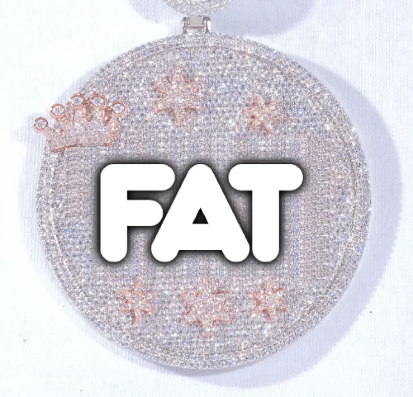 CUSTOM LETTER NECKLACE 3D BIG CROWN DISC made by The GUU Shop