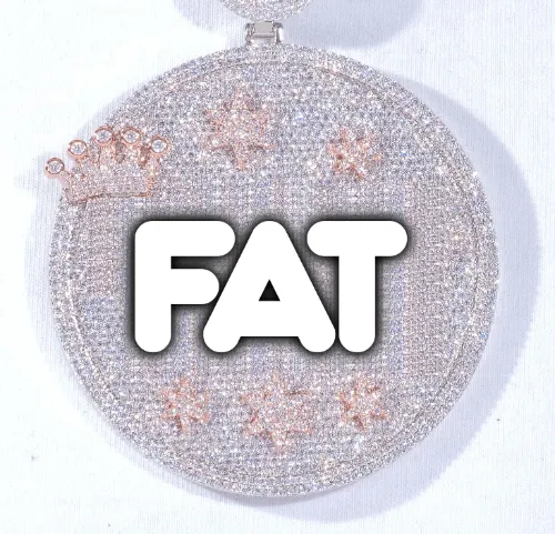 CUSTOM LETTER NECKLACE 3D BIG CROWN DISC sold by The GUU Shop