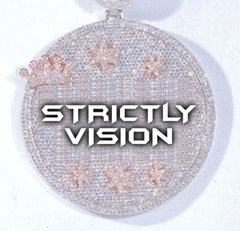 CUSTOM LETTER NECKLACE 3D BIG CROWN DISC made by The GUU Shop