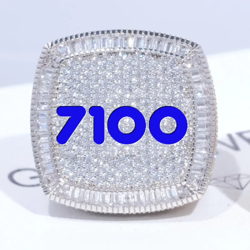 CUSTOM LETTER 3D ICED RING made by The GUU Shop