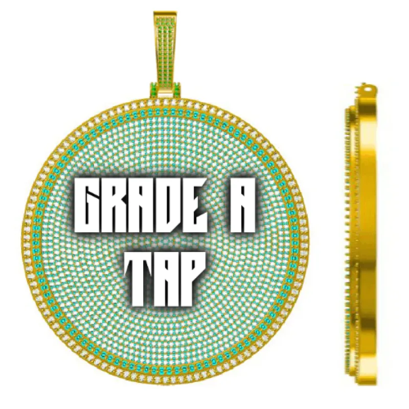 CUSTOM LETTER NECKLACE 3D BIG DISC made by The GUU Shop