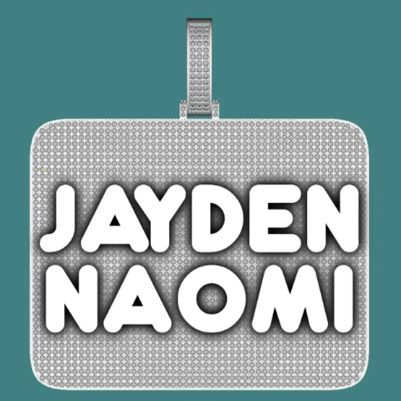 CUSTOM LETTER NECKLACE 3D BIG SQUARE made by The GUU Shop