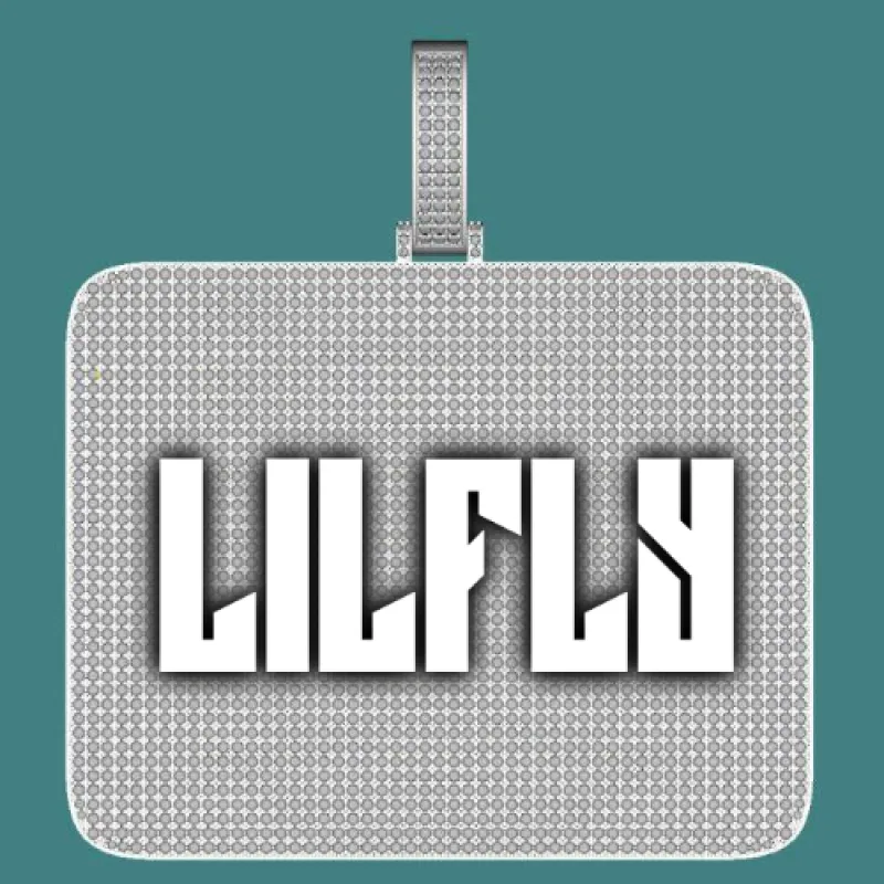 CUSTOM LETTER NECKLACE 3D BIG SQUARE made by The GUU Shop