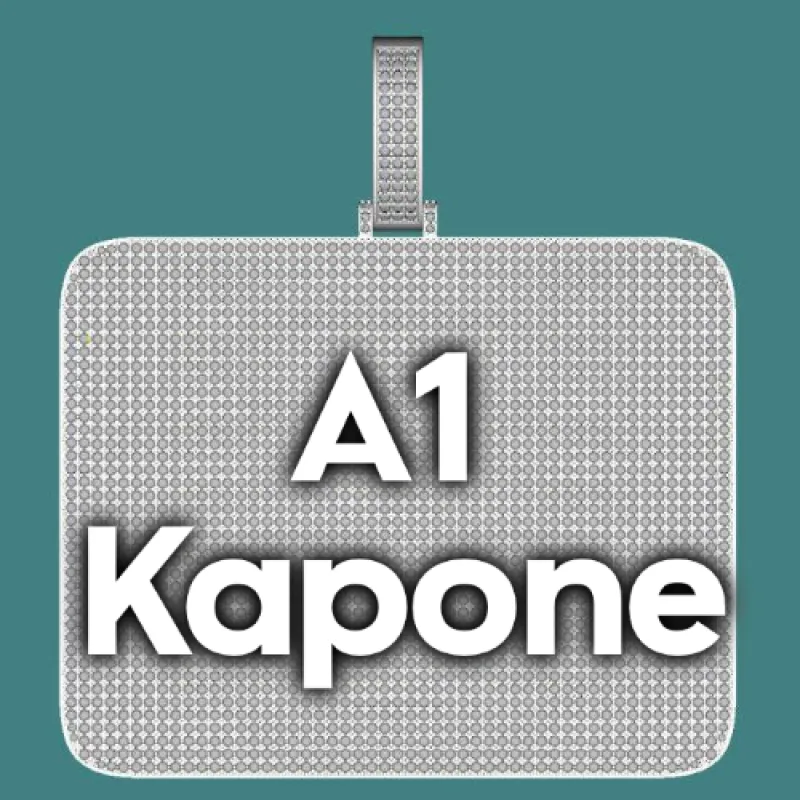 CUSTOM LETTER NECKLACE 3D BIG SQUARE made by The GUU Shop