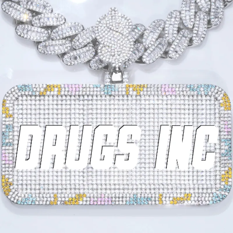 CUSTOM LETTER NECKLACE 3D COLORFUL SQUARE made by The GUU Shop