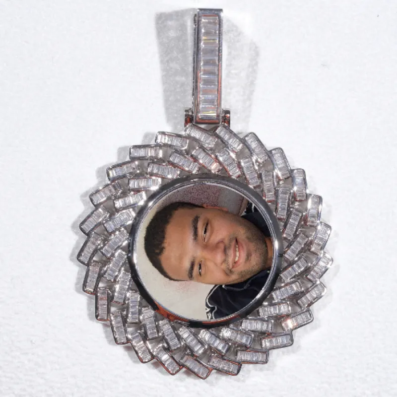 Large 3D Baguette Custom Picture Pendant made by The GUU Shop