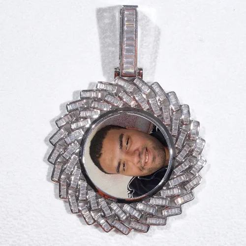 Large 3D Baguette Custom Picture Pendant sold by The GUU Shop