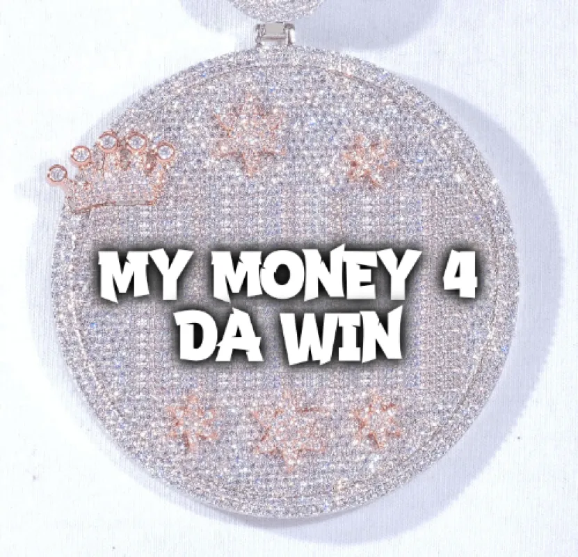 CUSTOM LETTER NECKLACE 3D BIG CROWN DISC made by The GUU Shop