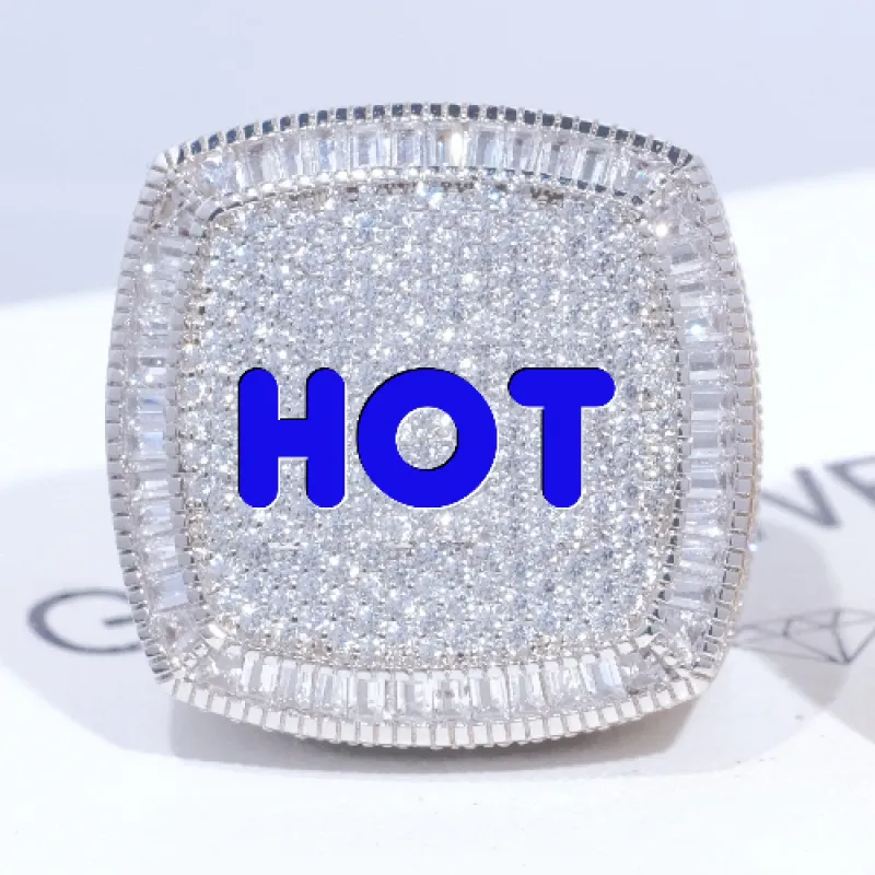 CUSTOM LETTER 3D ICED RING made by The GUU Shop