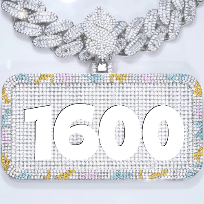 CUSTOM LETTER NECKLACE 3D COLORFUL SQUARE made by The GUU Shop
