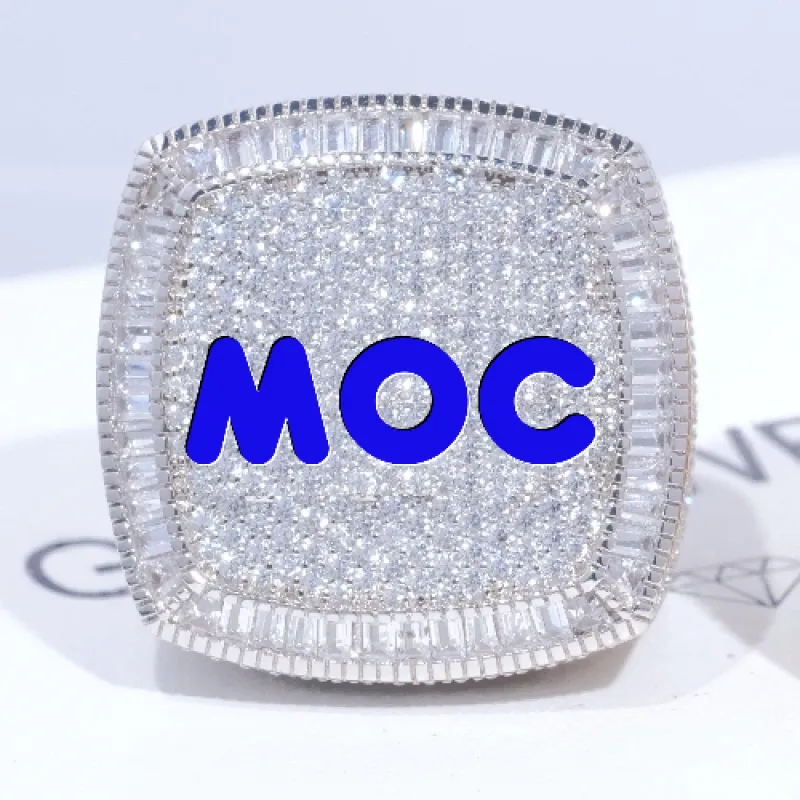 CUSTOM LETTER 3D ICED RING made by The GUU Shop