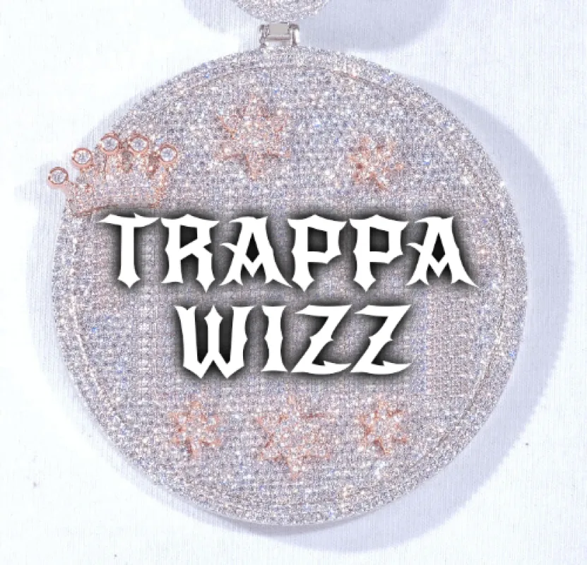 CUSTOM LETTER NECKLACE 3D BIG CROWN DISC made by The GUU Shop