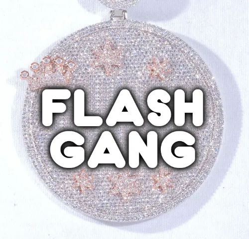 CUSTOM LETTER NECKLACE 3D BIG CROWN DISC sold by The GUU Shop