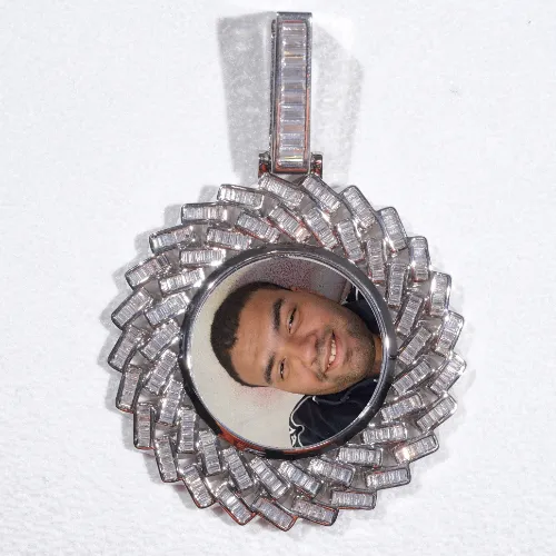 Large 3D Baguette Custom Picture Pendant sold by The GUU Shop
