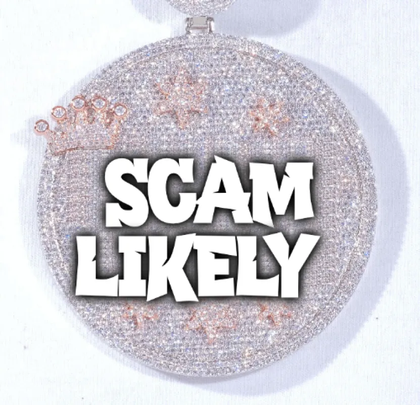 CUSTOM LETTER NECKLACE 3D BIG CROWN DISC made by The GUU Shop