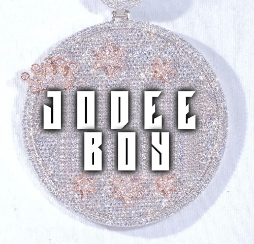 CUSTOM LETTER NECKLACE 3D BIG CROWN DISC made by The GUU Shop
