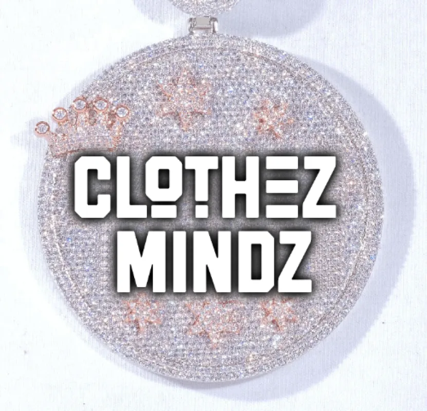 CUSTOM LETTER NECKLACE 3D BIG CROWN DISC made by The GUU Shop