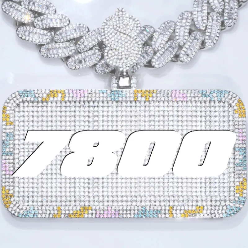 CUSTOM LETTER NECKLACE 3D COLORFUL SQUARE made by The GUU Shop