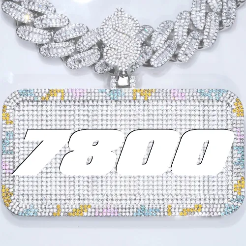 CUSTOM LETTER NECKLACE 3D COLORFUL SQUARE sold by The GUU Shop
