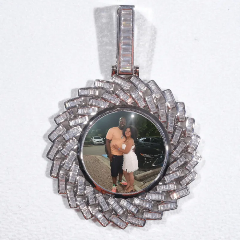 Large 3D Baguette Custom Picture Pendant made by The GUU Shop