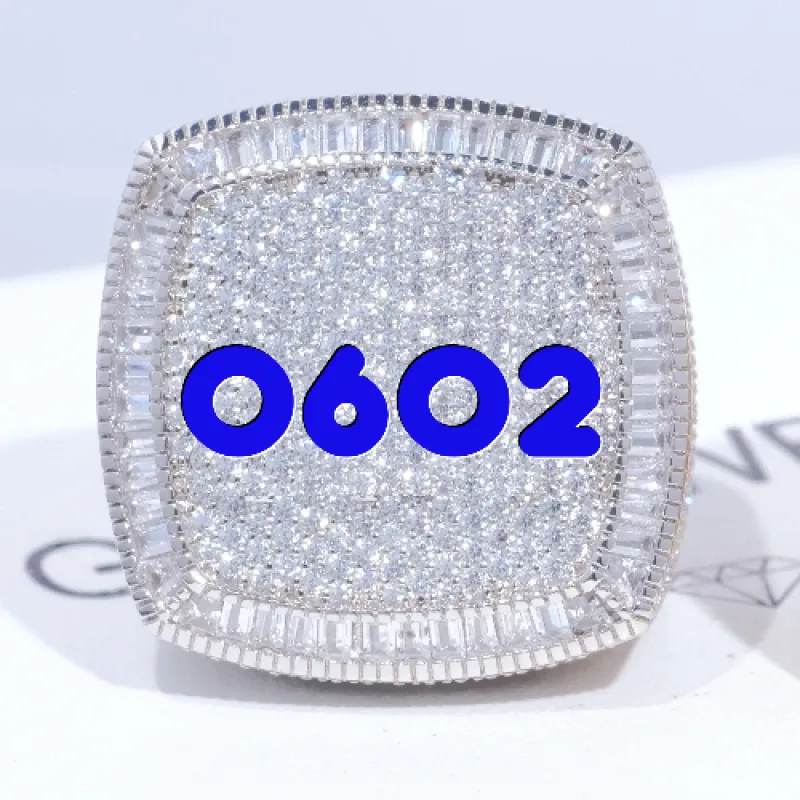 CUSTOM LETTER 3D ICED RING made by The GUU Shop