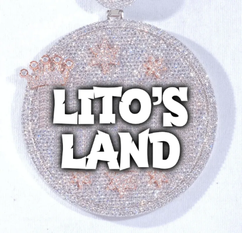 CUSTOM LETTER NECKLACE 3D BIG CROWN DISC made by The GUU Shop