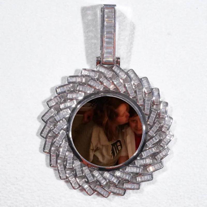 Large 3D Baguette Custom Picture Pendant made by The GUU Shop