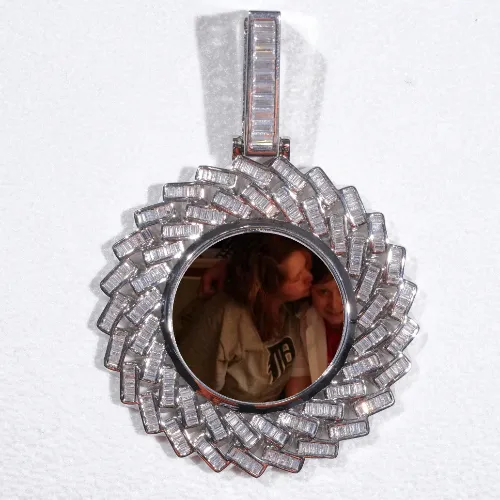 Large 3D Baguette Custom Picture Pendant sold by The GUU Shop