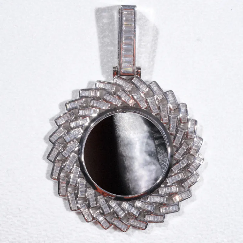 Large 3D Baguette Custom Picture Pendant made by The GUU Shop