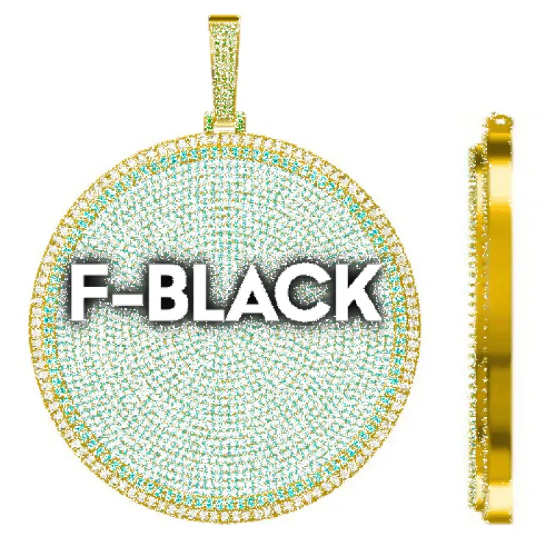 CUSTOM LETTER NECKLACE 3D BIG DISC made by The GUU Shop