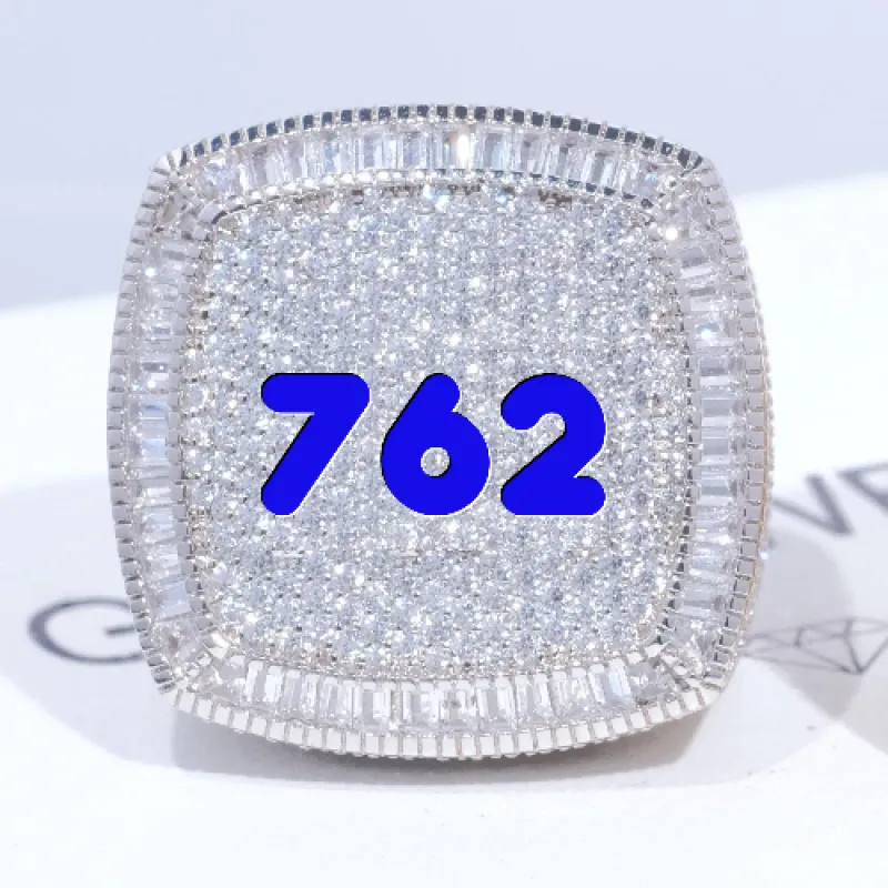 CUSTOM LETTER 3D ICED RING made by The GUU Shop