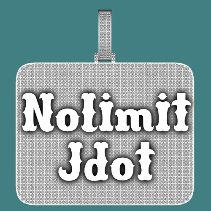 CUSTOM LETTER NECKLACE 3D BIG SQUARE made by The GUU Shop