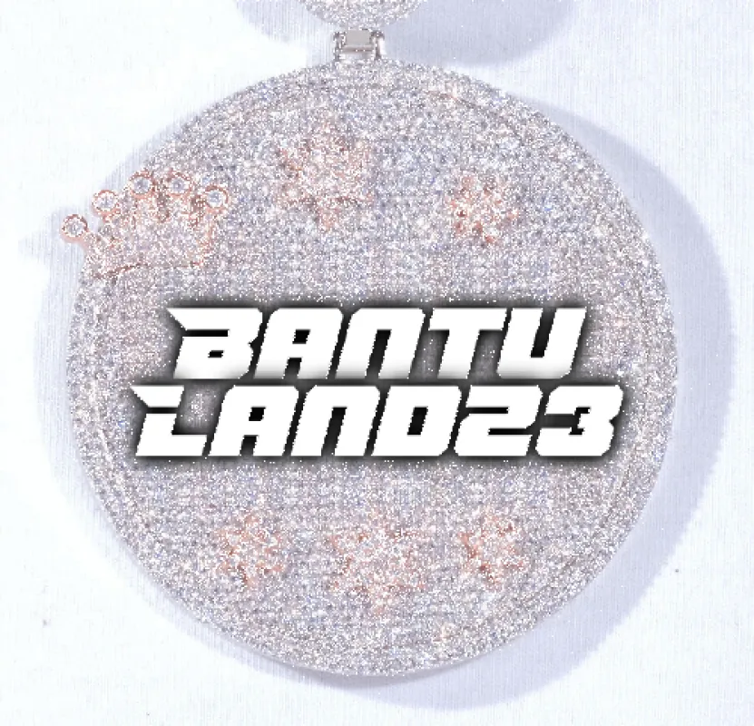 CUSTOM LETTER NECKLACE 3D BIG CROWN DISC made by The GUU Shop