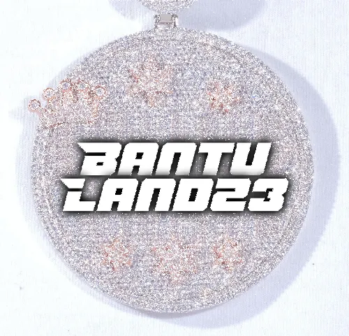 CUSTOM LETTER NECKLACE 3D BIG CROWN DISC sold by The GUU Shop