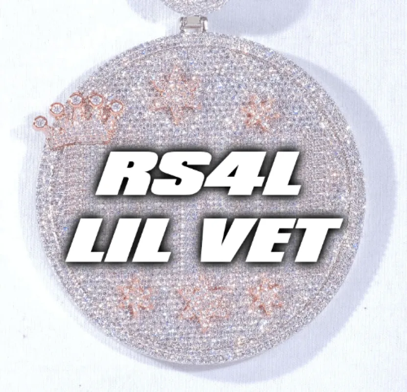 CUSTOM LETTER NECKLACE 3D BIG CROWN DISC made by The GUU Shop