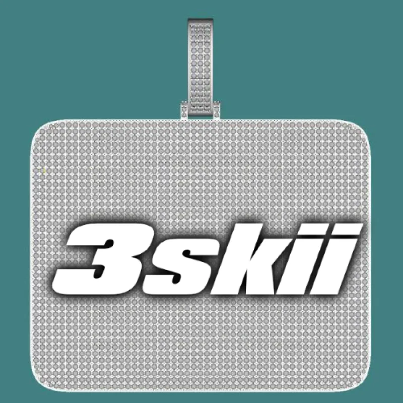 CUSTOM LETTER NECKLACE 3D BIG SQUARE made by The GUU Shop