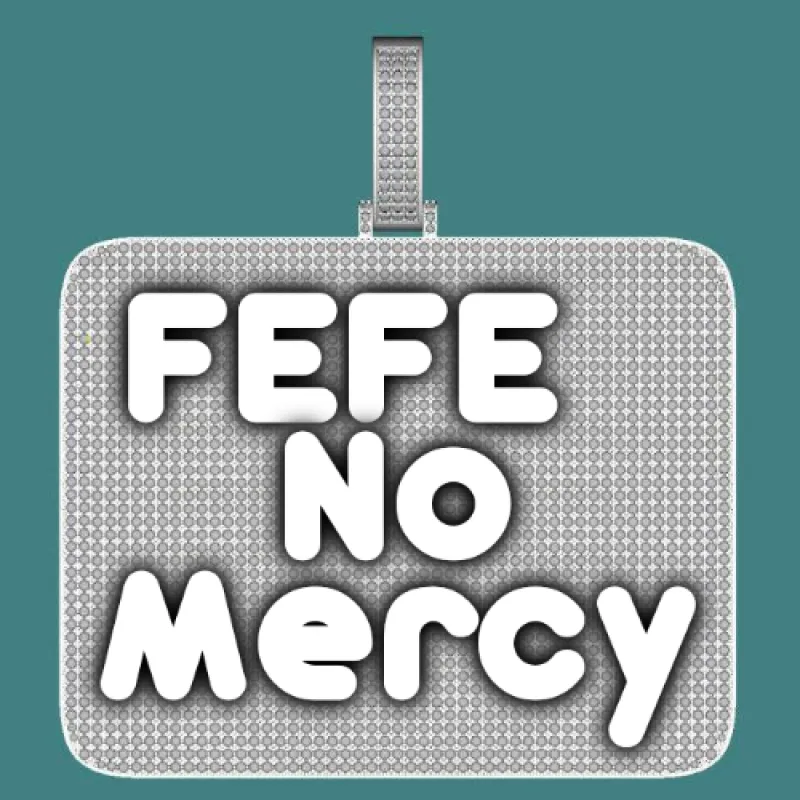 CUSTOM LETTER NECKLACE 3D BIG SQUARE made by The GUU Shop