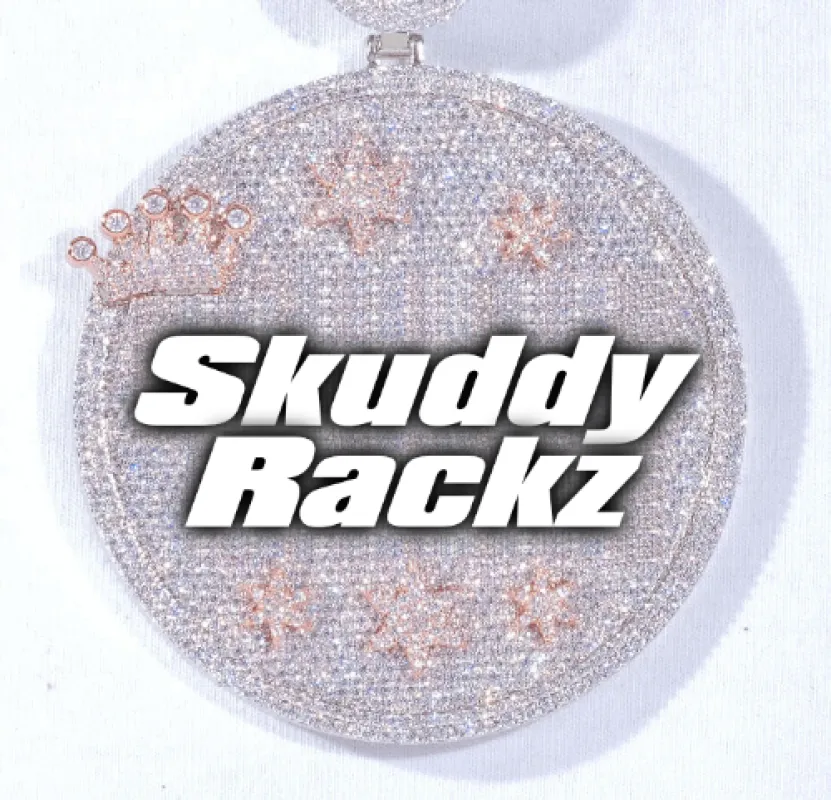 CUSTOM LETTER NECKLACE 3D BIG CROWN DISC made by The GUU Shop