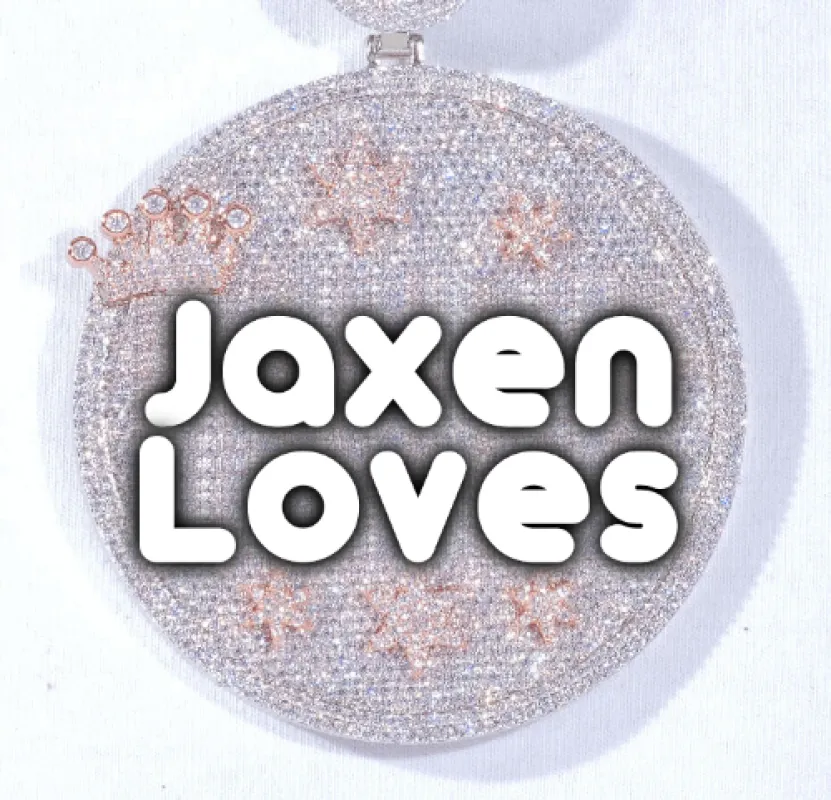 CUSTOM LETTER NECKLACE 3D BIG CROWN DISC made by The GUU Shop