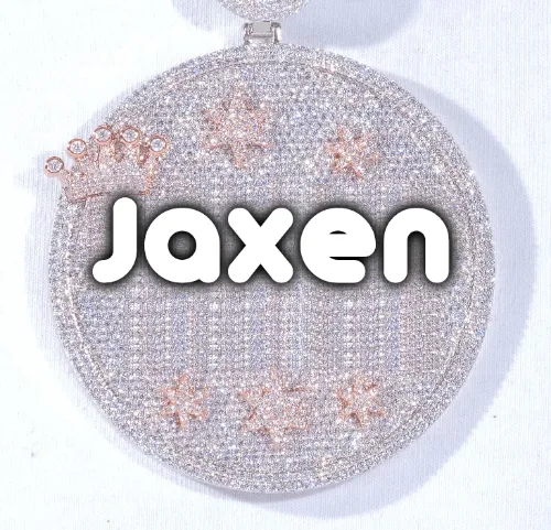 CUSTOM LETTER NECKLACE 3D BIG CROWN DISC sold by The GUU Shop