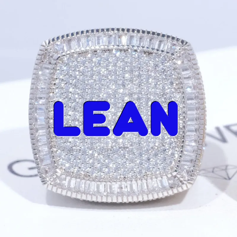 CUSTOM LETTER 3D ICED RING made by The GUU Shop