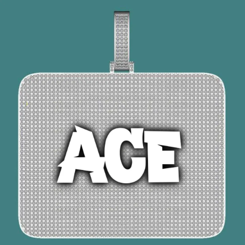 CUSTOM LETTER NECKLACE 3D BIG SQUARE made by The GUU Shop