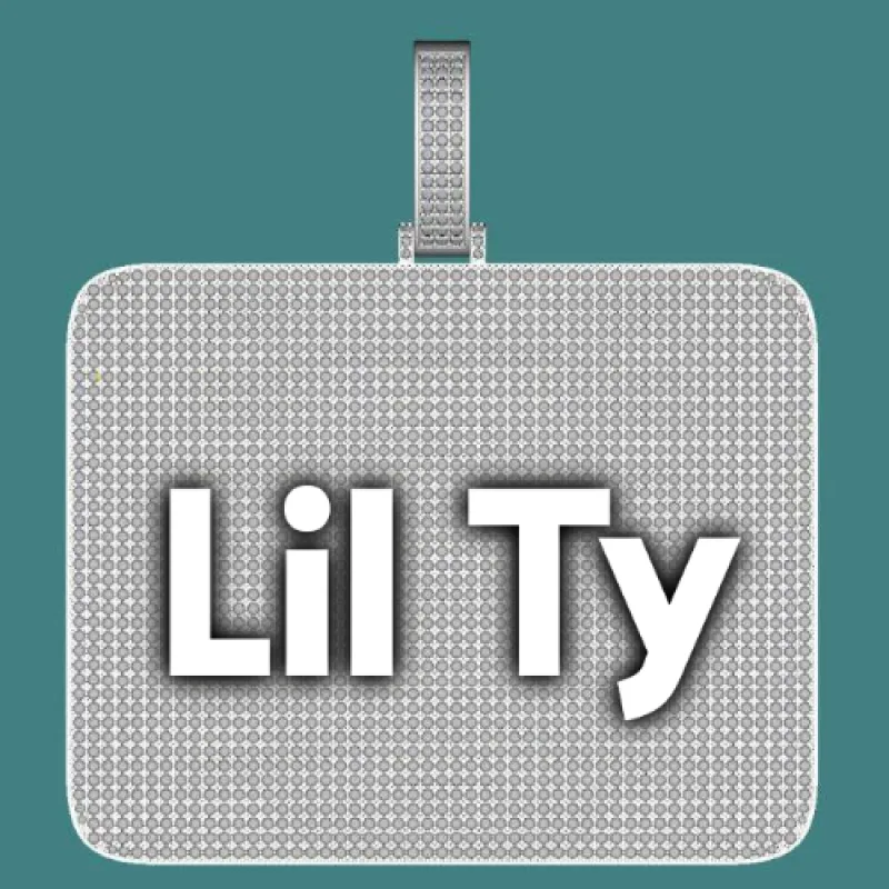 CUSTOM LETTER NECKLACE 3D BIG SQUARE made by The GUU Shop