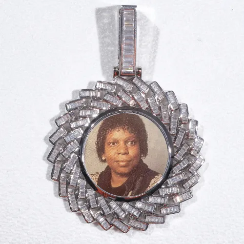 Large 3D Baguette Custom Picture Pendant sold by The GUU Shop