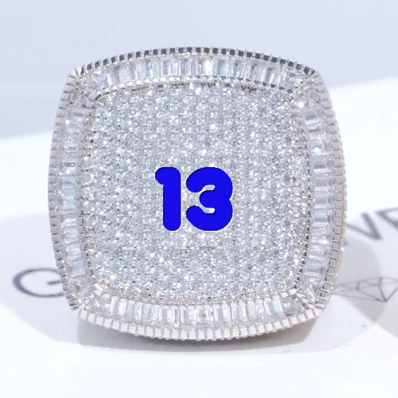 CUSTOM LETTER 3D ICED RING made by The GUU Shop