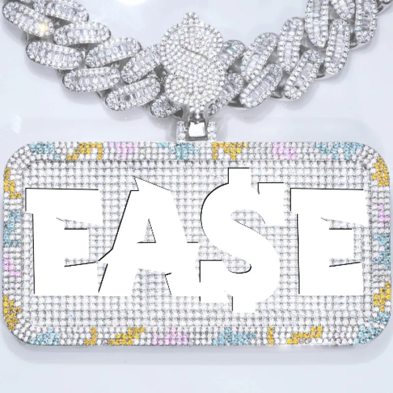 CUSTOM LETTER NECKLACE 3D COLORFUL SQUARE made by The GUU Shop