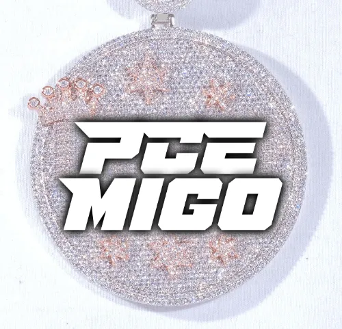 CUSTOM LETTER NECKLACE 3D BIG CROWN DISC sold by The GUU Shop